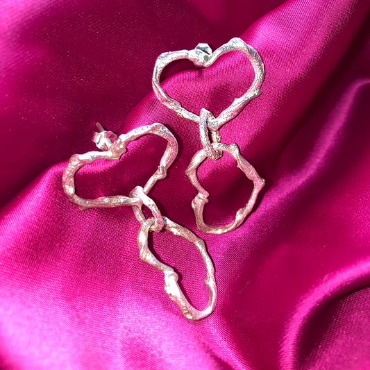 Aros corazón danzante (a pedido)