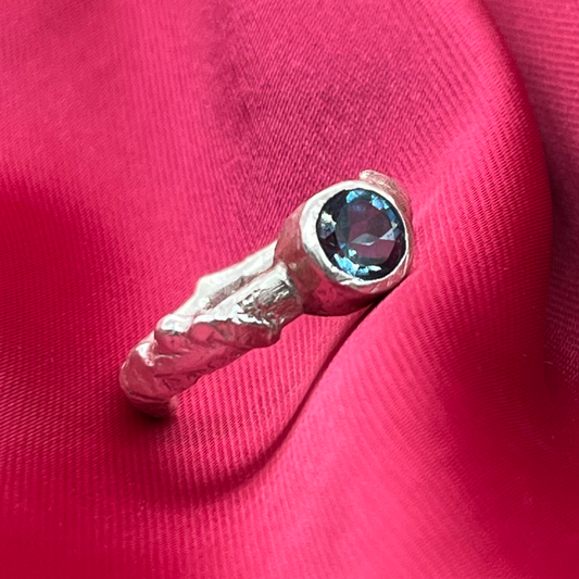 Anillo Fanzy Topacio london blue (a pedido)