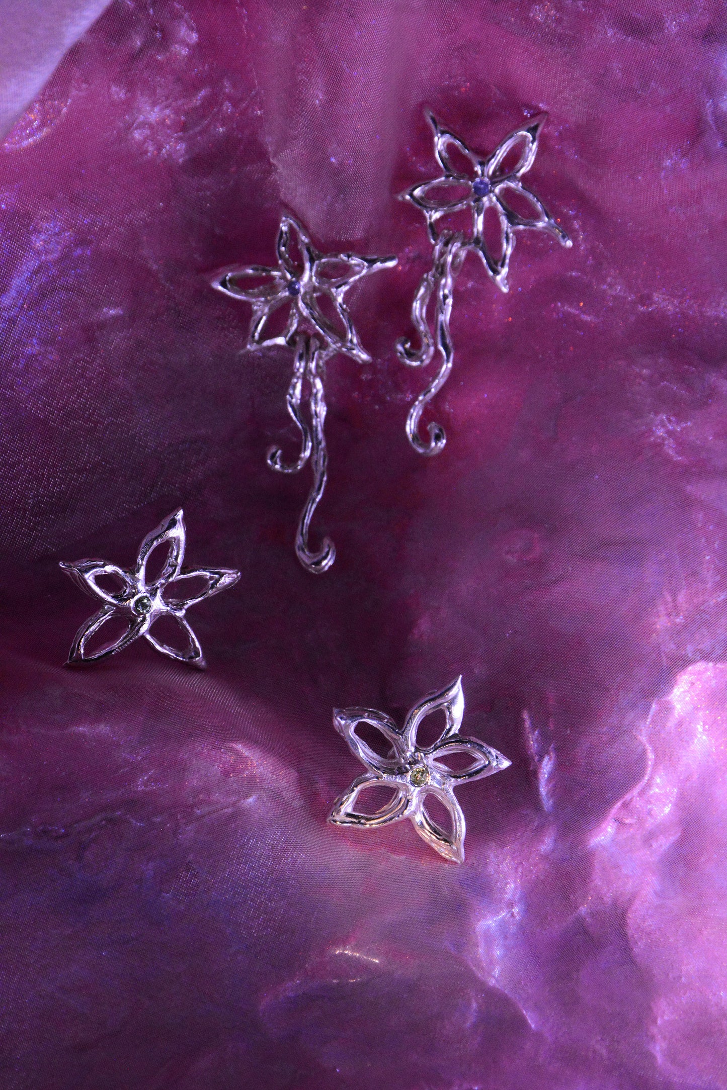 Aros Lyrae danzantes con piedra (a pedido)