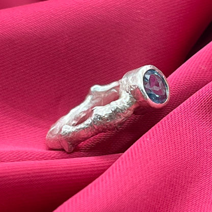 Anillo Fanzy Topacio london blue (a pedido)